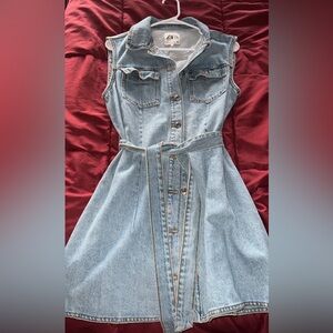 Zara button down denim vest / dress